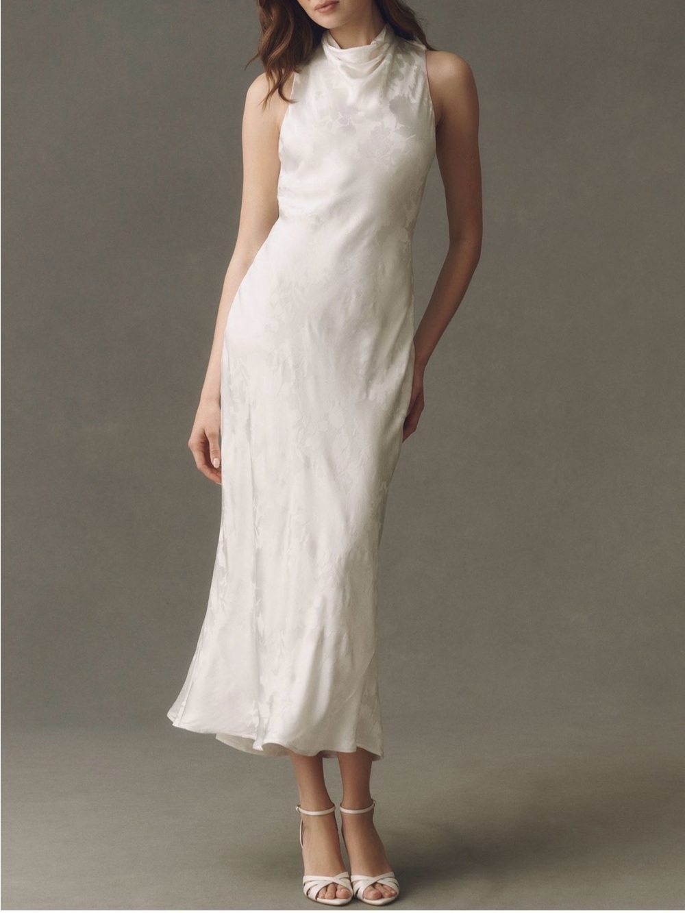 BHLDN Mock-Neck Jacquard
Maxi Dress